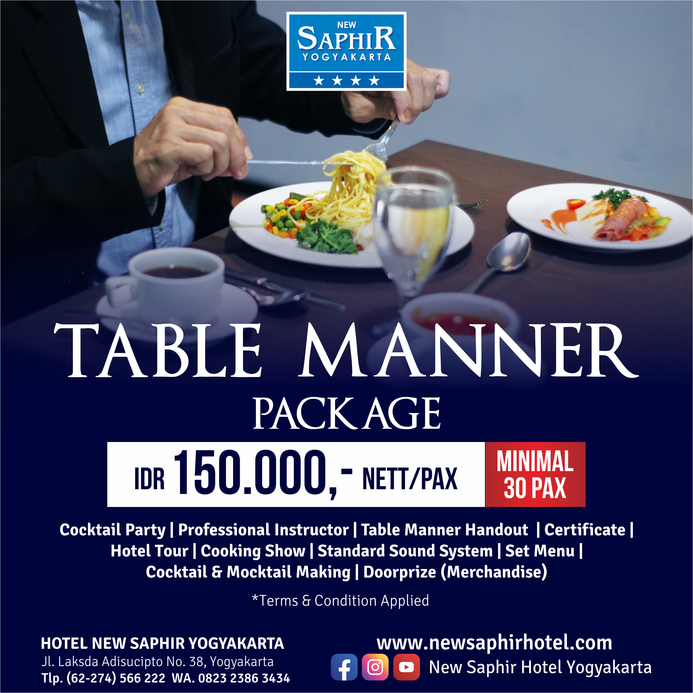 Table Manner Hotel New Saphir Yogyakarta