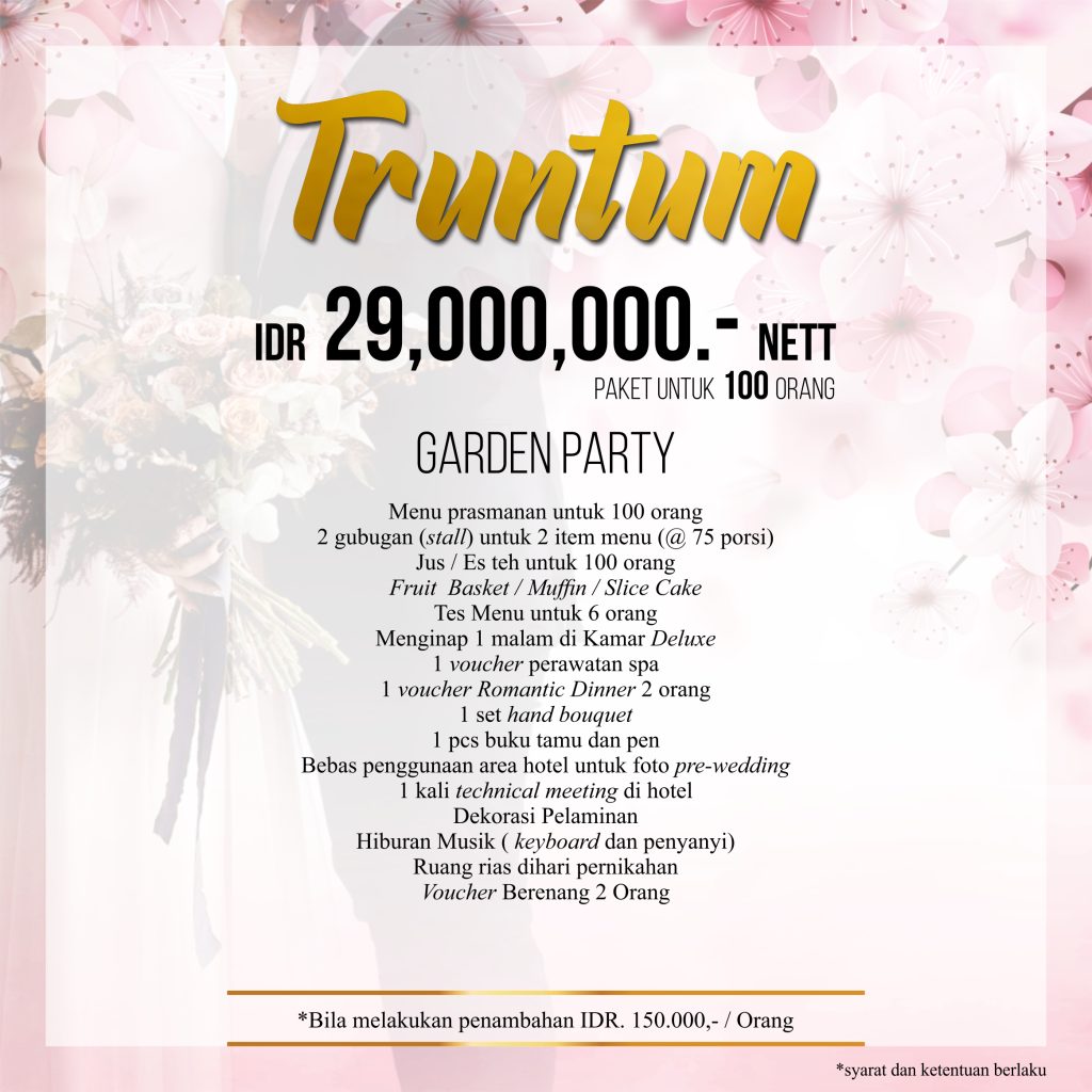 New Saphir Hotel Yogyakarta Truntum Wedding Package